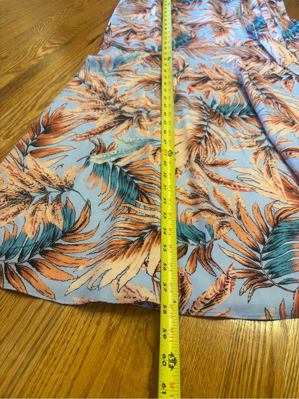Sam Edelman Blue & Tan Tropical Print Maxi Dress - Picture 9 of 12